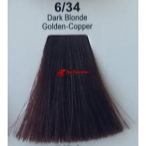 Фарба для волосся стійка 6.34 Темно-русявий Золотисто-Мідний Master Lux, 60 мл