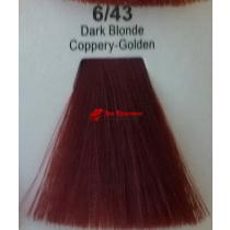 Фарба для волосся стійка 6.43 Темно-русявий Мідно-Золотистий Master Lux, 60 мл