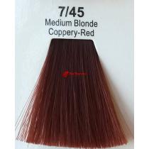 Фарба для волосся стійка 7.45 Середньо-русявий Мідно-Червоний Master Lux, 60 мл