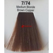 Фарба для волосся стійка 7.74 Середньо-русявий Коричнево-Мідний Master Lux, 60 мл