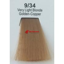 Фарба для волосся стійка 9.34 Дуже світлий блонд Золотисто-Мідний Master Lux, 60 мл