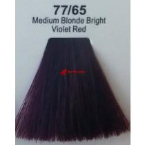 Фарба для волосся стійка 77.65 Середній блонд яскравий Фіолетовий Червоний Master Lux, 60 мл