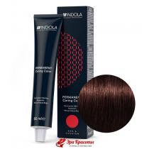 Крем-фарба для волосся 4.4 Середній коричневий мідний Caring Color Indola, 60 мл
