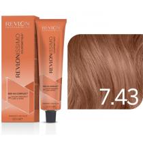 Стійка фарба для волосся 7.43 Середній золотисто-мідний блондин Revlonissimo Colorsmetique Color Coppers Revlon, 60 мл