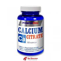 Кальцію цитрат Calcium Citrate Powerful для кісткової тканини і мінералізації зубів, капсули 1,0 г № 100