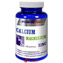 Кальцій, магній, цинк Calcium, Magnesium and Zinc Powerful, капсули 1,0 г № 100