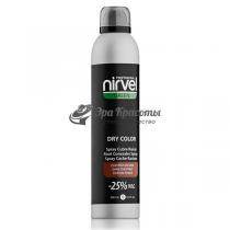 Спрей тонуючий для волосся Коричневий Green Dry Color Dark Brown Nirvel Professional, 405 мл