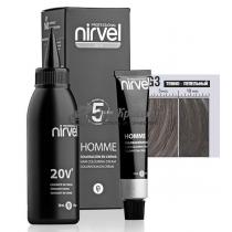 Крем-фарба для чоловіків G3 Темно-сірий Homme Hair Nirvel Professional, 2 * 30 мл