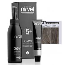 Крем-фарба для чоловіків ст7 Світло-коричневий Homme Hair Nirvel Professional, 2 * 30 мл