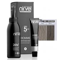 Барвник для волосся чоловічий СТ6 Темно-каштановий Homme Hair Nirvel Professional, 2 * 30 мл