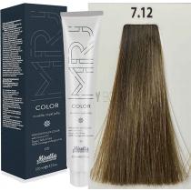 Фарба для волосся 7.12 блондин попелясто-фіолетовий MRJ Color Mirella, 100 мл