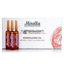 Масло мінералізоване для волосся в ампулах Keratin Mineralizing Oil Mirella, 10 * 10 мл
