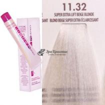 Крем-фарба для волосся 11.32 суперплатіновій блондин бежевий Coloring Cream With Macadamia Oil ING, 60 мл