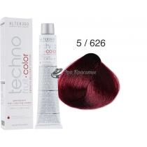 Стійка фарба для волосся 5/626 Червоно-фіолетовий махагон світло-каштановий Technofruit Alter Ego, 100 мл