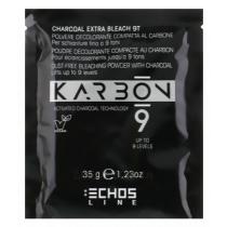 Безпиловий порошок з активованим вугіллям Karbon Charcoal Extra Bleach 9T Echosline, 35 г