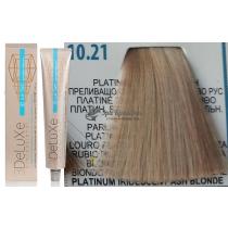 Стійка крем-фарба для волосся 10.21 платиновий блонд перламутрово-попелястий 3DeLuXe Professional, 100 мл