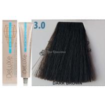 Стійка крем.краска для волосся 3.0 темно-каштановий 3DeLuXe Professional, 100 мл
