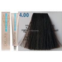 Стійка крем.краска для волосся 4.00 насичений каштановий 3DeLuXe Professional, 100 мл