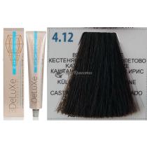 Стійка крем.краска для волосся 4.12 каштановий попелястий ірис 3DeLuXe Professional, 100 мл