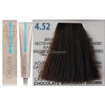 Стійка крем.краска для волосся 4.52 каштановий шоколадний махагон 3DeLuXe Professional, 100 мл