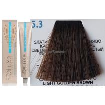 Стійка крем-фарба для волосся 5.3 світло-каштановий золотистий 3DeLuXe Professional, 100 мл