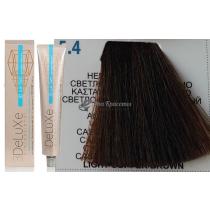 Стійка крем-фарба для волосся 5.4 світло-каштановий мідний 3DeLuXe Professional, 100 мл