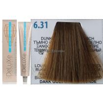 Стійка крем-фарба для волосся 6.31 темний блондин золотисто-попелястий 3DeLuXe Professional, 100 мл