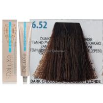Стійка крем.краска для волосся 6.52 темний блондин шоколадний махагон 3DeLuXe Professional, 100 мл
