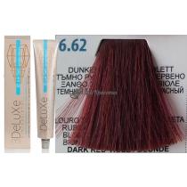 Стійка крем-фарба для волосся 6.62 темний блондин фіолетово-червоний 3DeLuXe Professional, 100 мл