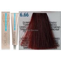 Стійка крем.краска для волосся 6.66 темний блондин насичений червоний 3DeLuXe Professional, 100 мл