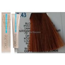 Стійка крем-фарба для волосся 7.43 блондин золотисто-мідний 3DeLuXe Professional, 100 мл