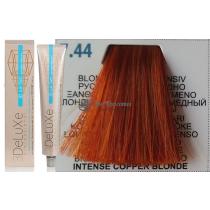 Стійка крем-фарба для волосся 7.44 блондин насичено-мідний 3DeLuXe Professional, 100 мл
