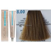 Стійка крем.краска для волосся 8.00 насичений світлий блондин 3DeLuXe Professional, 100 мл