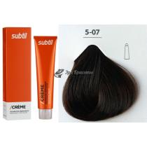 Стійка крем-фарба для волосся 5.07 шатен натурально-коричневий Creme Ducastel Subtil, 60 мл