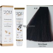 Стійка крем-фарба для волосся 4.4 Шатен мідний Hair Colouring Cream With Fruit Acids You Look, 60 мл