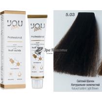 Стійка крем-фарба для волосся 5.3 Світлий шатен золотистий Hair Colouring Cream With Fruit Acids You Look, 60 мл