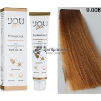 Стійка крем-фарба для волосся 9.008 Дуже світлий блондин натурально-бежевий Hair Colouring Cream With Fruit Acids You Look, 60 мл