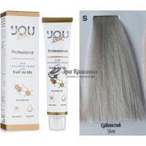 Стійка крем-фарба для волосся S Сріблястий Hair Colouring Cream With Fruit Acids You Look, 60 мл