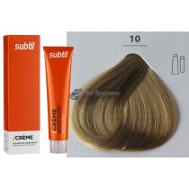 Стійка крем-фарба для волосся 10 екстра світлий блондин Creme Ducastel Subtil, 60 мл