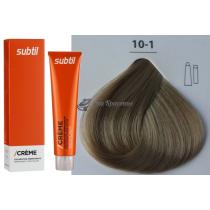 Стійка крем-фарба для волосся 10.1 попелястий екстра світлий блондин Creme Ducastel Subtil, 60 мл