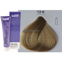 Стійка крем-фарба для волосся 12.0 натуральний супер світлий блондин Creme Ducastel Subtil, 60 мл