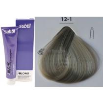 Стійка крем-фарба для волосся 12.1 попелястий супер світлий блондин Creme Ducastel Subtil, 60 мл