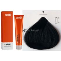 Стійка крем-фарба для волосся 3 темний шатен Creme Ducastel Subtil, 60 мл