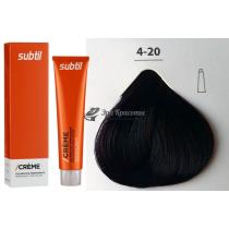Стійка крем-фарба для волосся 4.20 інтенсивно-фіолетовий шатен Creme Ducastel Subtil, 60 мл