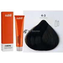 Стійка крем-фарба для волосся 4.3 золотистий шатен Creme Ducastel Subtil, 60 мл
