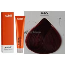 Стійка крем-фарба для волосся 4.65 червоно-махагоновий шатен Creme Ducastel Subtil, 60 мл