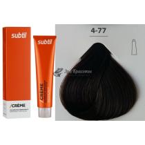 Стійка крем-фарба для волосся 4.77 насичений каштановий шатен Creme Ducastel Subtil, 60 мл