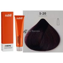 Стійка крем-фарба для волосся 5.20 інтенсивно-фіолетовий світлий шатен Creme Ducastel Subtil, 60 мл