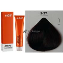 Стійка крем-фарба для волосся 5.27 фіолетово-коричневий світлий шатен Creme Ducastel Subtil, 60 мл