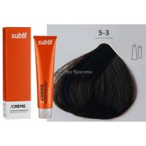 Стійка крем-фарба для волосся 5.3 золотистий світлий шатен Creme Ducastel Subtil, 60 мл